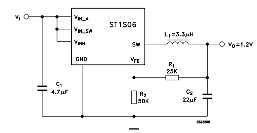 ST1S06PUR應用電路圖