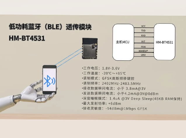 HM-BT4531：低功耗藍(lán)牙數(shù)據(jù)透?jìng)髂K的理想選擇