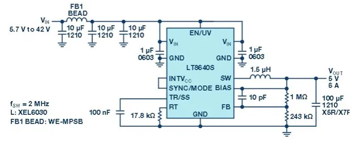 技術手冊：LT8640S/LT8643S單片式降壓穩(wěn)壓器的應用與設計