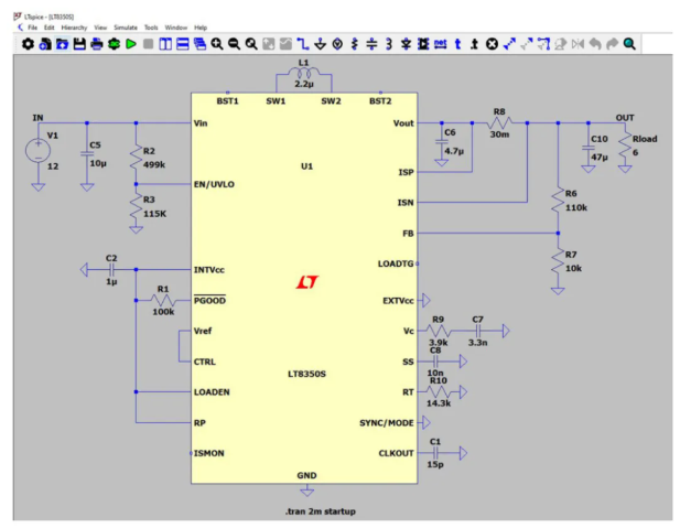 基于LT8350S構建的降壓-升壓開關穩壓器的實際電路示例